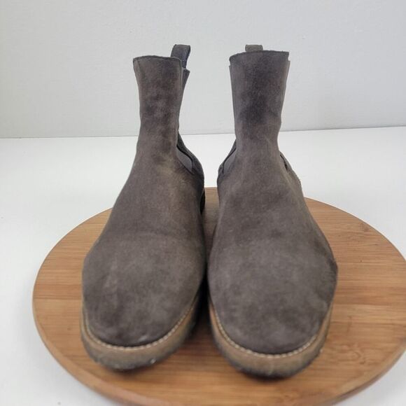 Allsaints Men's size EU 44 US 10.5 Brown Suede Ankle Chelsea Boots Slip On - Picture 3 of 15